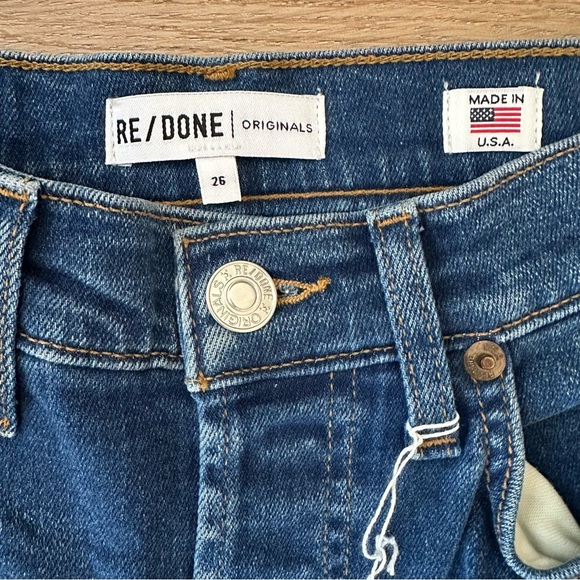 RE/DONE NWOT Straight Leg Original Sz 26 Sample Button Fly - Picture 7 of 8